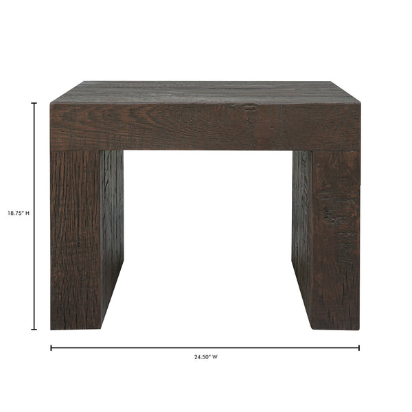 Moe's Home Evander Dining Stool - Hand-painted Solid Reclaimed Oak With Unique Character For Modern Spaces Brown Solid Reclaimed Oak,Plywood Support Vl-1077-03