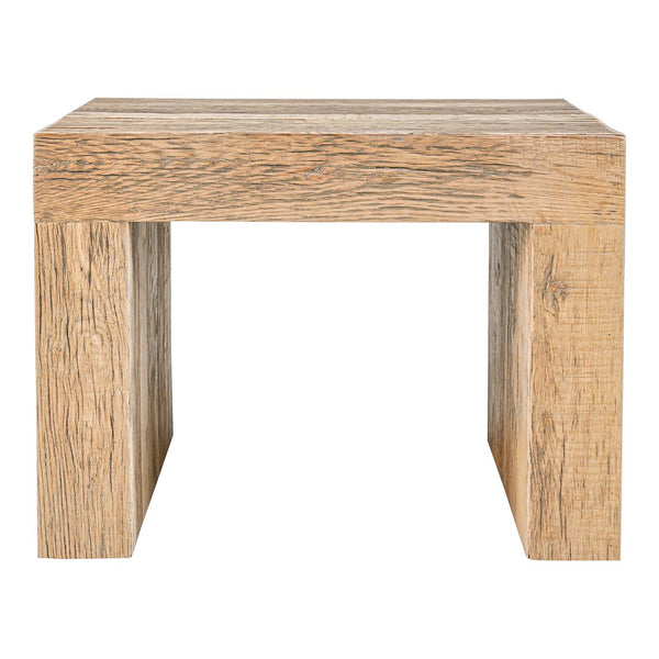 Moe's Home Evander Dining Stool - Hand-painted Solid Reclaimed Oak With Unique Character For Modern Spaces Natural Solid Reclaimed Oak,Plywood Support Vl-1077-24