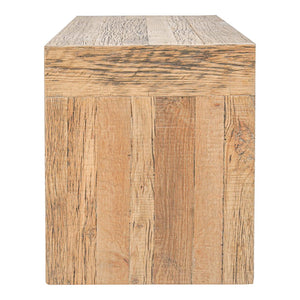 Moe's Home Evander Dining Stool - Hand-painted Solid Reclaimed Oak With Unique Character For Modern Spaces Natural Solid Reclaimed Oak,Plywood Support Vl-1077-24