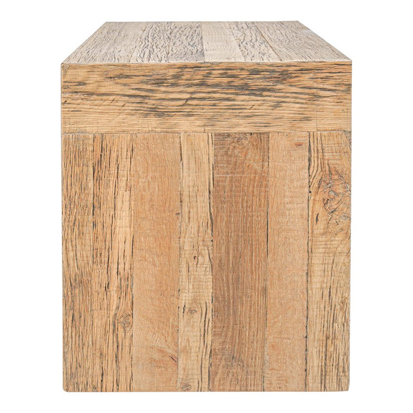 Moe's Home Evander Dining Stool - Hand-painted Solid Reclaimed Oak With Unique Character For Modern Spaces Natural Solid Reclaimed Oak,Plywood Support Vl-1077-24