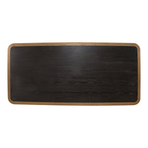 Moe's Home Loden Dining Table - Modern Cottage Charm With Two-tone Oak Finish, Seats 8, Perfect For Heritage Spaces Brown Solid Oak Legs And Table Top Frame,Oak Veneer Table Top Vl-1082-03