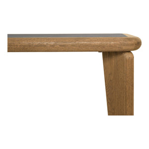 Moe's Home Loden Dining Table - Modern Cottage Charm With Two-tone Oak Finish, Seats 8, Perfect For Heritage Spaces Brown Solid Oak Legs And Table Top Frame,Oak Veneer Table Top Vl-1082-03