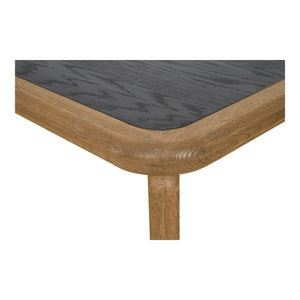 Moe's Home Loden Dining Table - Modern Cottage Charm With Two-tone Oak Finish, Seats 8, Perfect For Heritage Spaces Brown Solid Oak Legs And Table Top Frame,Oak Veneer Table Top Vl-1082-03