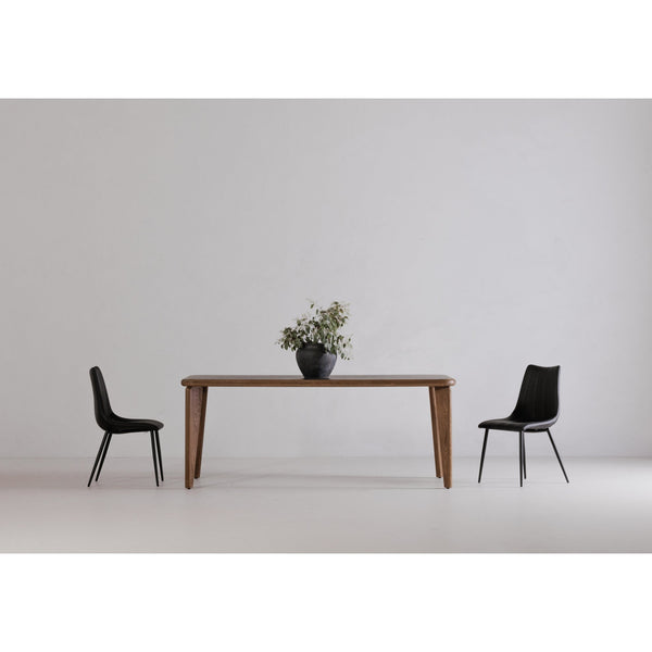 Moe's Home Loden Dining Table - Modern Cottage Charm With Two-tone Oak Finish, Seats 8, Perfect For Heritage Spaces Brown Solid Oak Legs And Table Top Frame,Oak Veneer Table Top Vl-1082-03