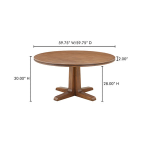 Moe's Home Charles Dining Table - Classic Solid Pine Design With Double Bullnose Edge, Seats 6, Unique Finish Brown Solid Pine Edge With Pine Veneer Over Plywood Top,Solid Pine Base Vl-1087-03-0