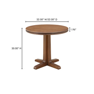 Moe's Home Charles Cafe Table - Timeless Design With Solid Pine And Elegant Double Bullnose Edge For Every Space Brown Solid Pine Edge With Pine Veneer Over Plywood Top,Solid Pine Base Vl-1088-03-0