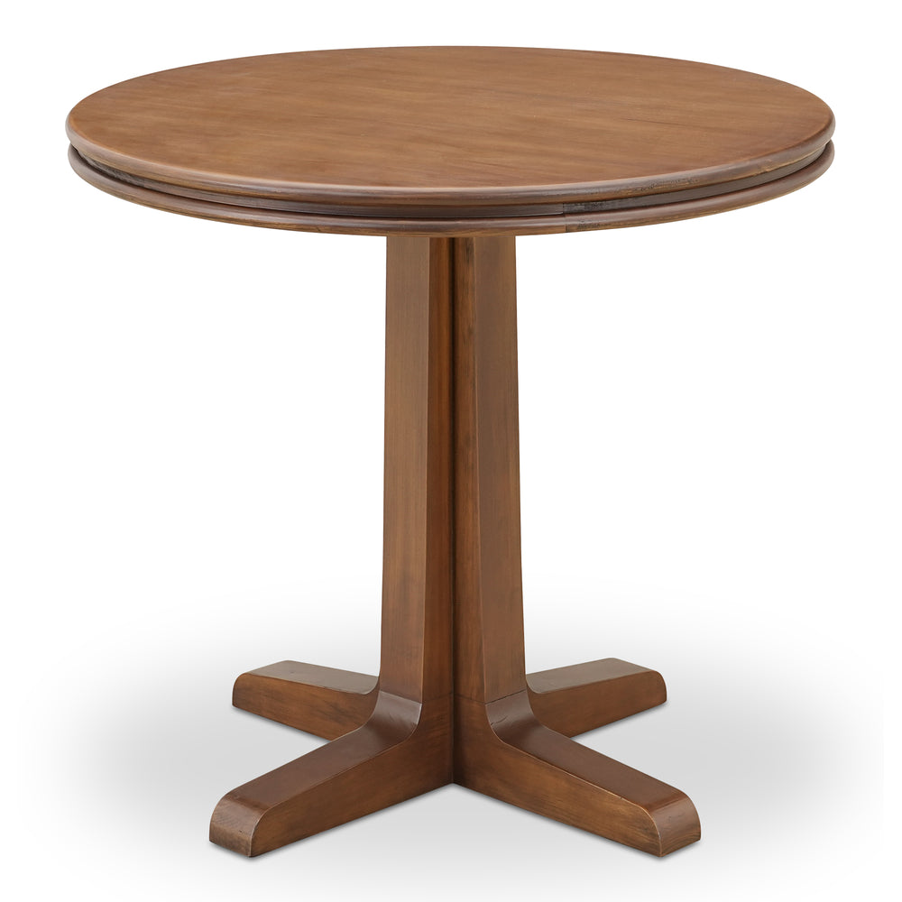 Moe's Home Charles Cafe Table - Timeless Design With Solid Pine And Elegant Double Bullnose Edge For Every Space Brown Solid Pine Edge With Pine Veneer Over Plywood Top,Solid Pine Base Vl-1088-03-0