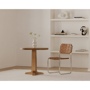 Moe's Home Charles Cafe Table - Timeless Design With Solid Pine And Elegant Double Bullnose Edge For Every Space Natural Solid Pine Edge With Pine Veneer Over Plywood Top,Solid Pine Base Vl-1088-24-0