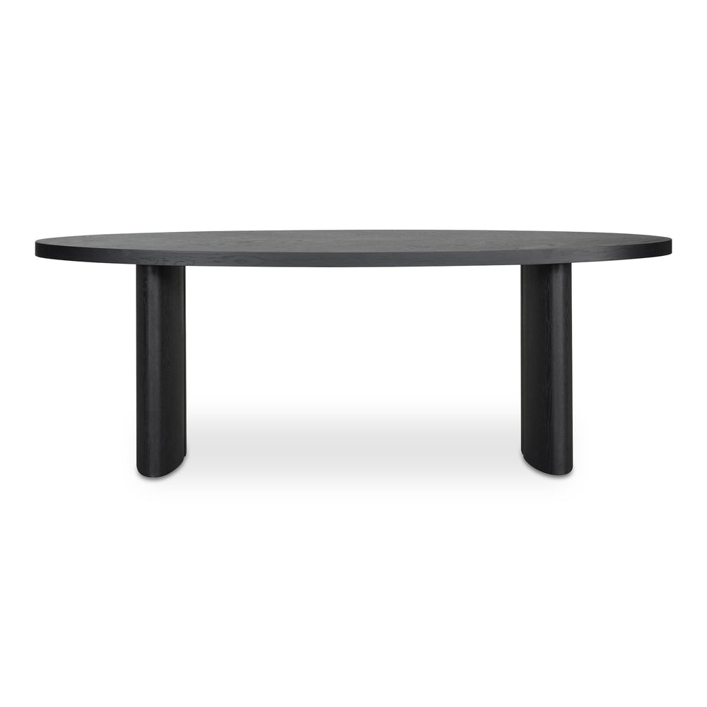 Moe's Home William Dining Table With Herringbone Pattern Top And Rounded Edges - Seats 6 Comfortably Black Oak Veneer Over Mdf Vl-1090-02-0