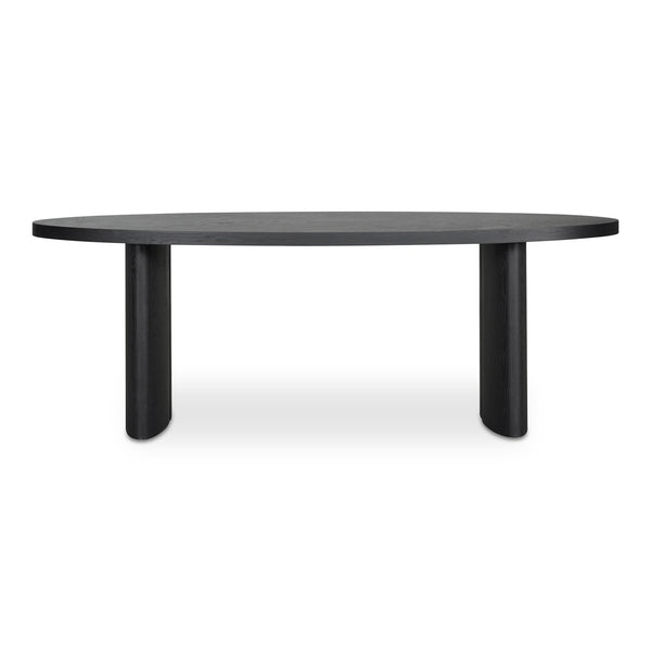 Moe's Home William Dining Table With Herringbone Pattern Top And Rounded Edges - Seats 6 Comfortably Black Oak Veneer Over Mdf Vl-1090-02-0
