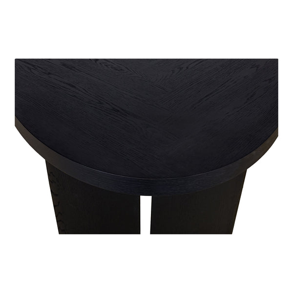 Moe's Home William Dining Table With Herringbone Pattern Top And Rounded Edges - Seats 6 Comfortably Black Oak Veneer Over Mdf Vl-1090-02-0