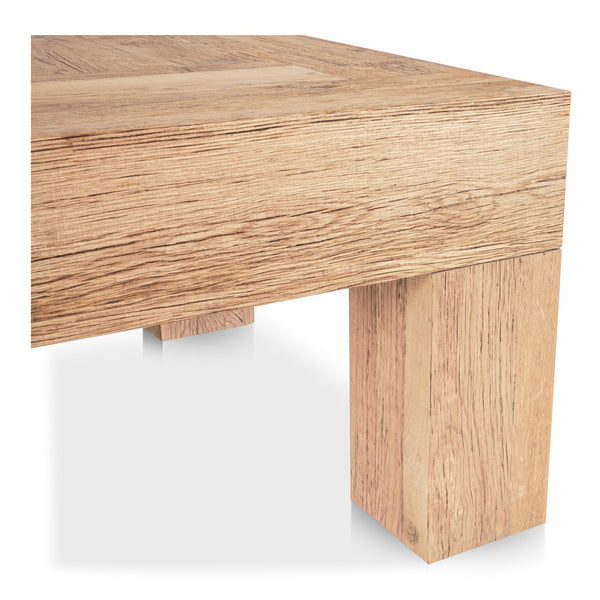 Moe's Home Evander Coffee Table - Rustic Elegance In Reclaimed Oak With Unique Grains And Contemporary Design Natural Reclaimed Oak,Plywood Vl-1091-24