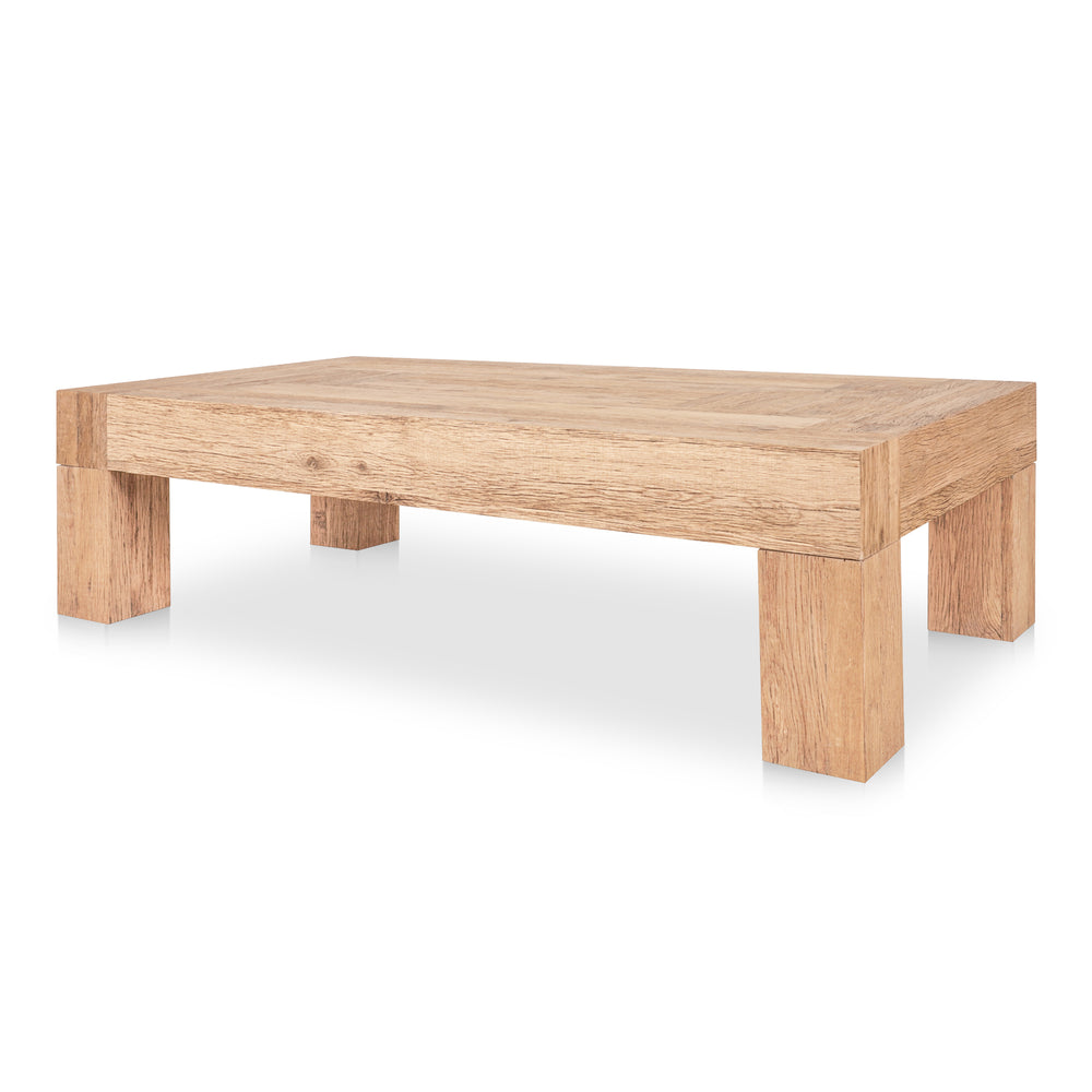 Moe's Home Evander Coffee Table - Rustic Elegance In Reclaimed Oak With Unique Grains And Contemporary Design Natural Reclaimed Oak,Plywood Vl-1091-24