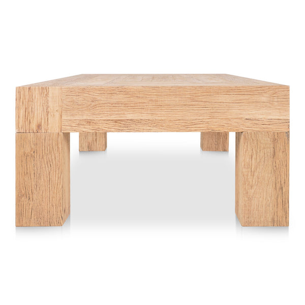 Moe's Home Evander Coffee Table - Rustic Elegance In Reclaimed Oak With Unique Grains And Contemporary Design Natural Reclaimed Oak,Plywood Vl-1091-24