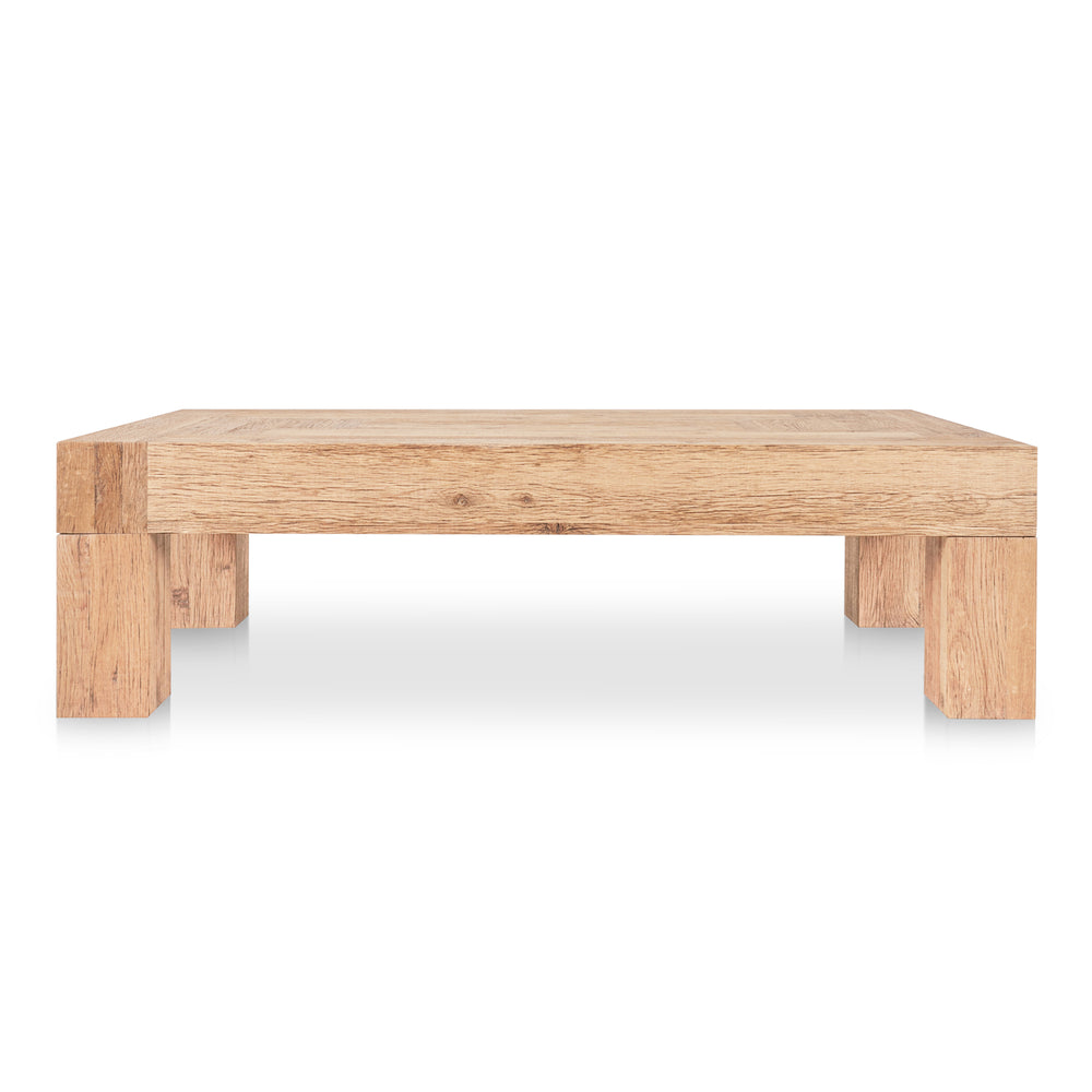 Moe's Home Evander Coffee Table - Rustic Elegance In Reclaimed Oak With Unique Grains And Contemporary Design Natural Reclaimed Oak,Plywood Vl-1091-24