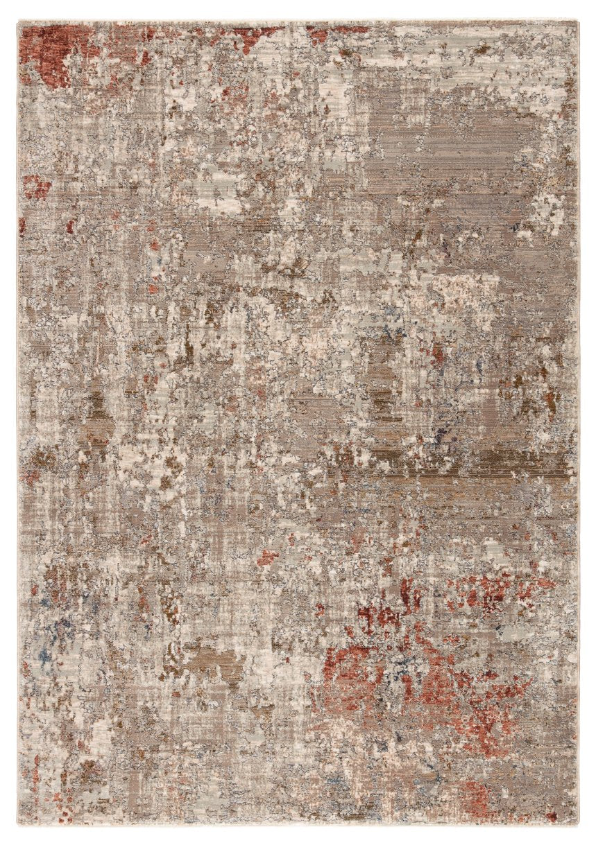 Jaipur Living Valentia Marzena Vln01 Powerloomed Machinemade 70% Polyester 30% Viscose Abstract Abstract Indoor Rug Tan, Rust 70% Polyester 30% Viscose Rug151233