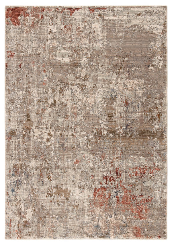 Jaipur Living Valentia Marzena Vln01 Powerloomed Machinemade 70% Polyester 30% Viscose Abstract Abstract Indoor Rug Tan, Rust 70% Polyester 30% Viscose Rug151233