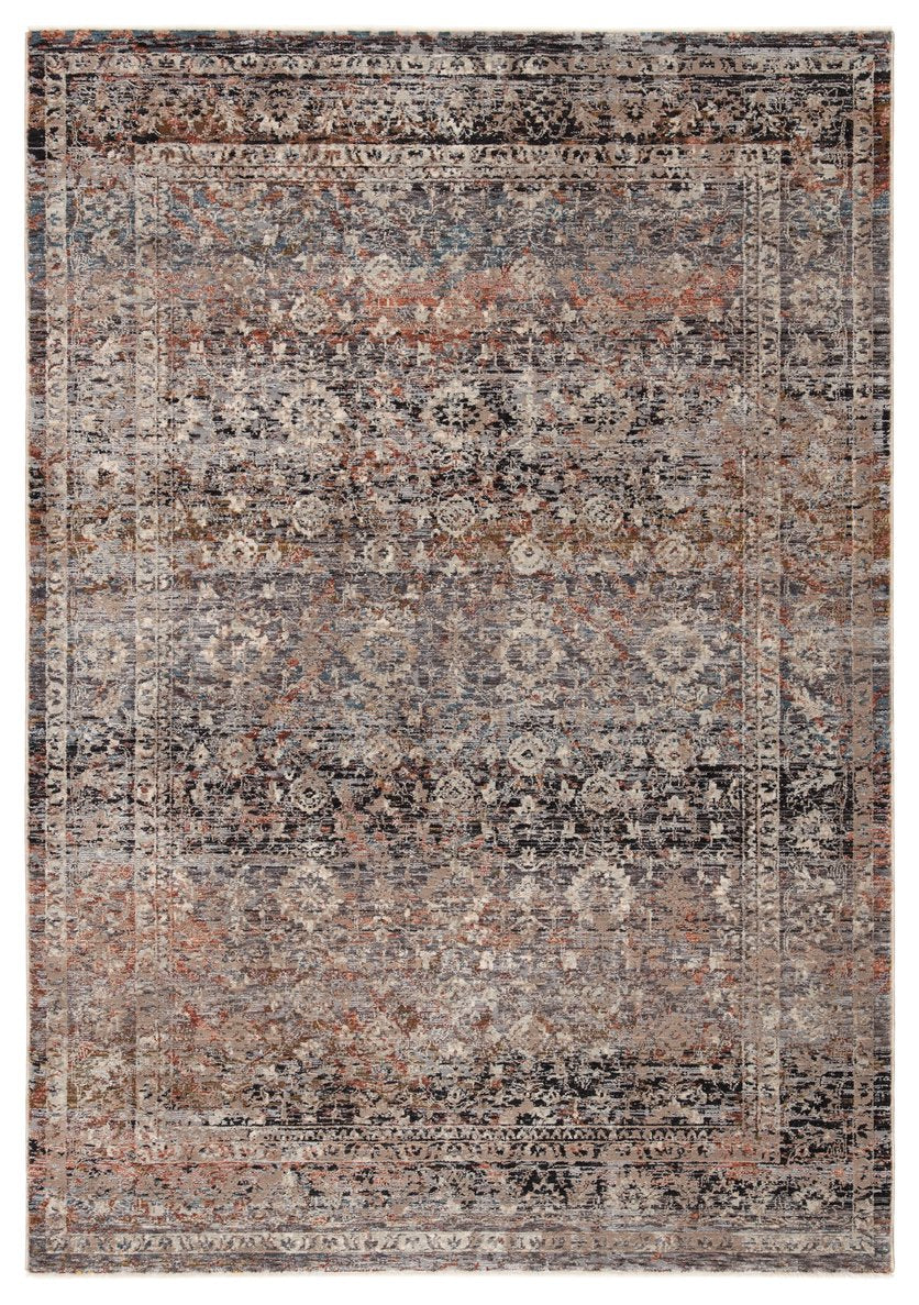 Jaipur Living Valentia Elio Vln03 Powerloomed Machinemade 70% Polyester 30% Viscose Traditional Vintage Look Indoor Rug Cream, Black 70% Polyester 30% Viscose Rug146304
