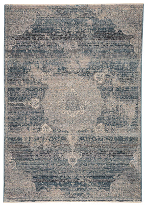 Jaipur Living Jaipur Living Tolani Medallion Area Rug Washed Tones High-low Pile Polyester Viscose Blend 6' x 9' RUG146634