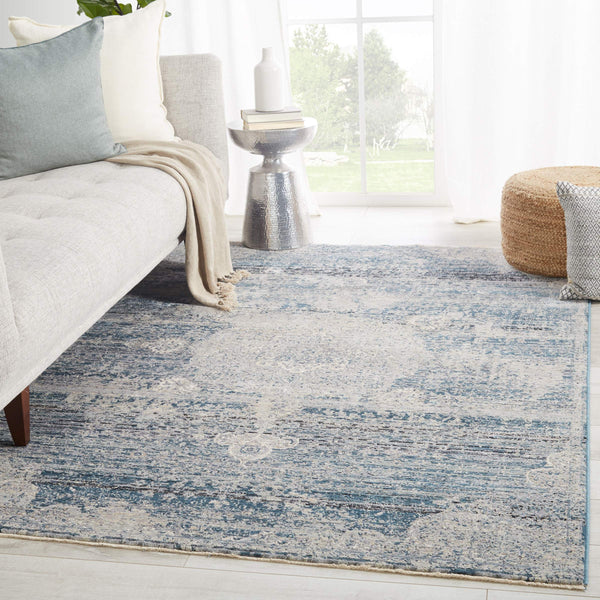 Jaipur Living Jaipur Living Tolani Medallion Area Rug Washed Tones High-low Pile Polyester Viscose Blend 6' x 9' RUG146634