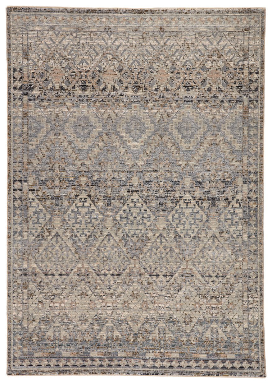 Jaipur Living Valentia Cashel Vln06 Powerloomed Machinemade 70% Polyester 30% Viscose Traditional Tribal Indoor Rug Gray, Cream 70% Polyester 30% Viscose Rug146644
