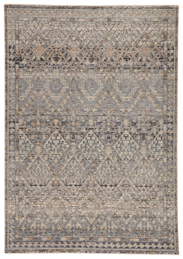 Jaipur Living Valentia Cashel Vln06 Powerloomed Machinemade 70% Polyester 30% Viscose Traditional Tribal Indoor Rug Gray, Cream 70% Polyester 30% Viscose Rug146644