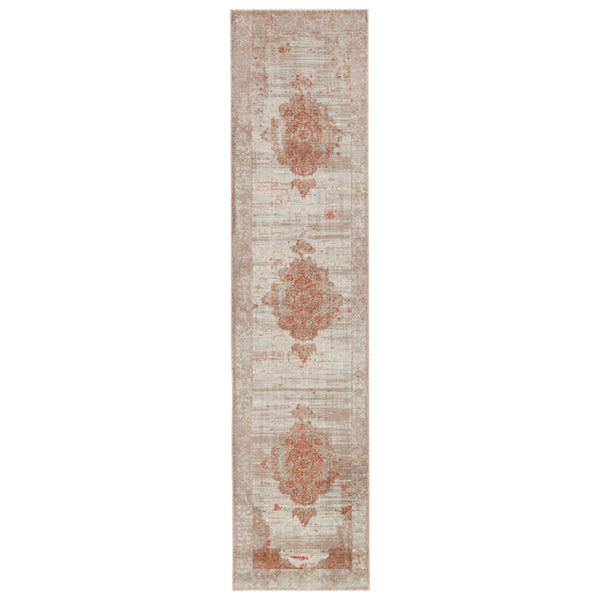 Jaipur Living Jaipur Living Valentia Distressed Medallion Rug Polyester Viscose Warm Terracotta 2'5" x 10' RUG146693