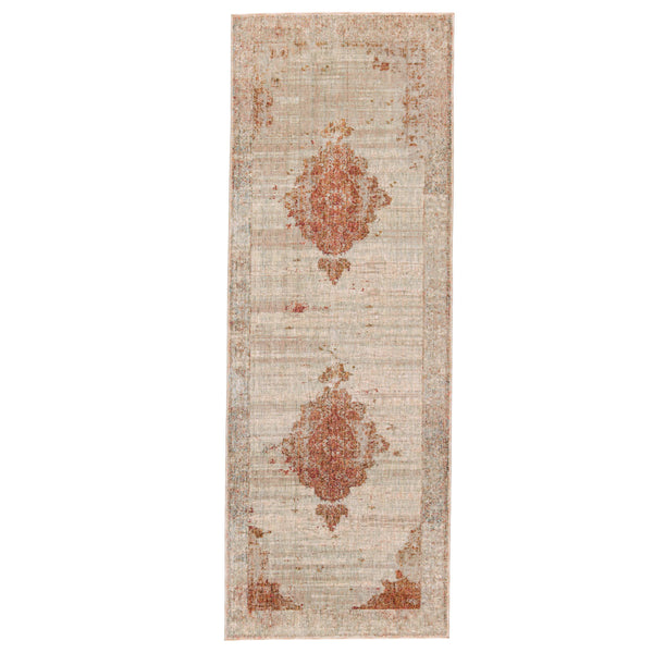 Jaipur Living Jaipur Living Valentia Distressed Medallion Rug Polyester Viscose Warm Terracotta 3' x 8' RUG151239