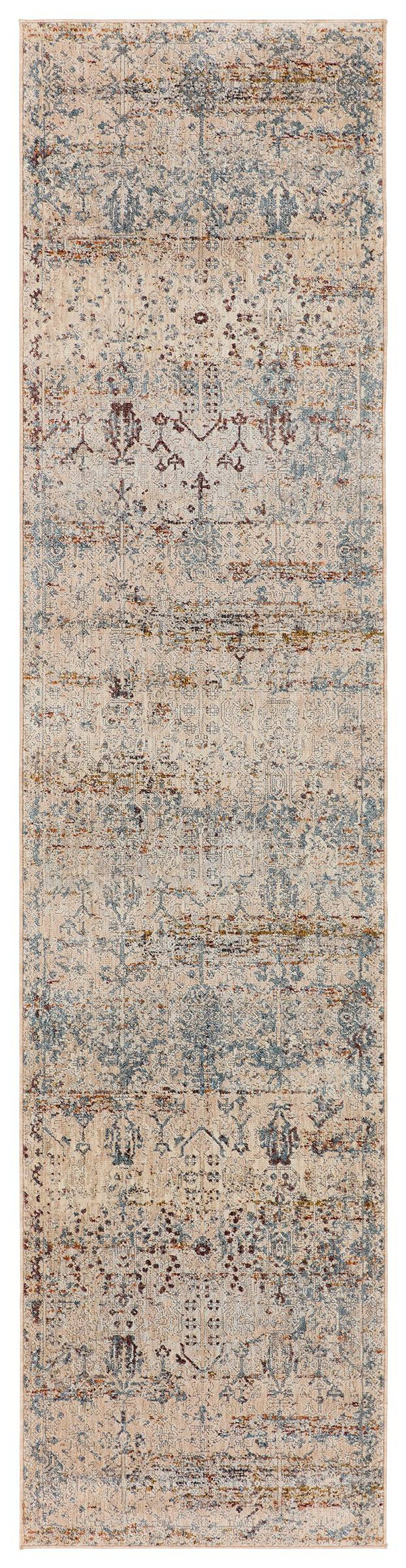 Jaipur Living Jaipur Living Marisol Floral Medallion Rug Distressed High-low Pile Traditional Accent Beige 2'5"X10' RUG151365