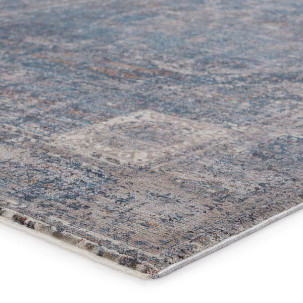 Jaipur Living Jaipur Living Arcadia Persian Medallion Runner Rug Distressed High-low Pile Hallway Blue/Gray RUG151333