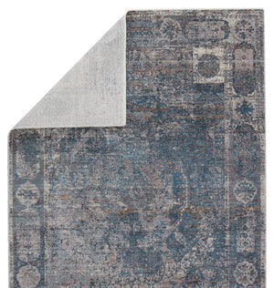 Jaipur Living Jaipur Living Arcadia Persian Medallion Runner Rug Distressed High-low Pile Hallway Blue/Gray RUG151333