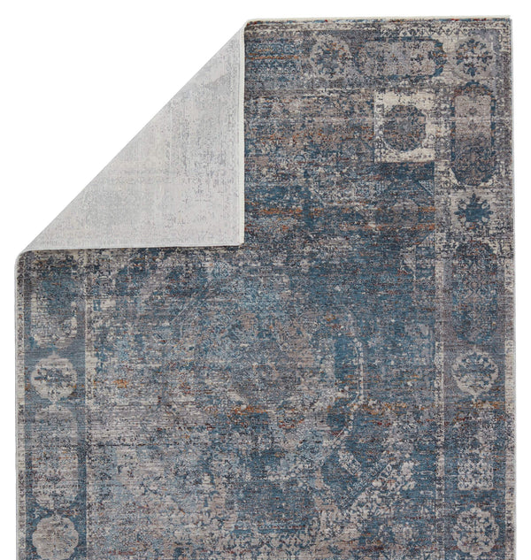 Jaipur Living Jaipur Living Arcadia Persian Medallion Runner Rug Distressed High-low Pile Hallway Blue/Gray RUG151333