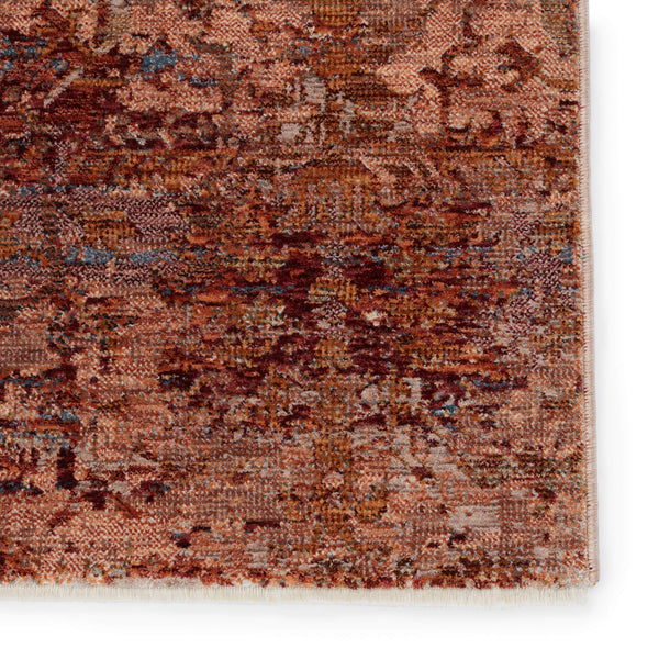 Jaipur Living Jaipur Living Ozella Distressed Floral Polyester Viscose Rug for Bohemian Rooms Red 2'5" X 10' RUG151325