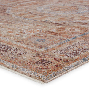 Jaipur Living Jaipur Living Arcadia Persian Medallion Runner Rug Distressed High-low Pile Hallway Rust/Blue RUG151341
