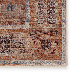 Jaipur Living Jaipur Living Arcadia Persian Medallion Runner Rug Distressed High-low Pile Hallway Rust/Blue RUG151341