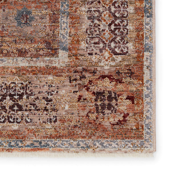 Jaipur Living Jaipur Living Arcadia Persian Medallion Runner Rug Distressed High-low Pile Hallway Rust/Blue RUG151341