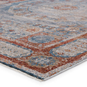 Jaipur Living Jaipur Living Arcadia Persian Medallion Runner Rug Distressed High-low Pile Hallway Blue/Red RUG151337