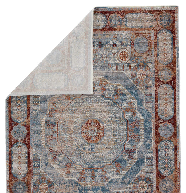 Jaipur Living Jaipur Living Arcadia Persian Medallion Runner Rug Distressed High-low Pile Hallway Blue/Red RUG151337
