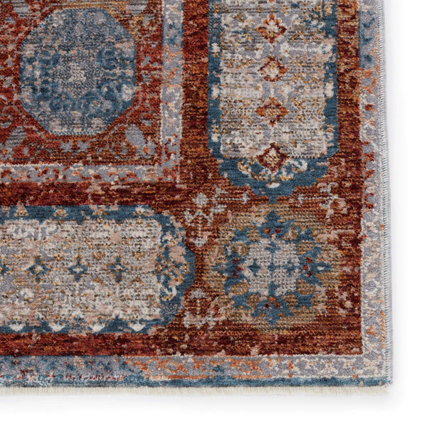Jaipur Living Jaipur Living Arcadia Persian Medallion Runner Rug Distressed High-low Pile Hallway Blue/Red RUG151337