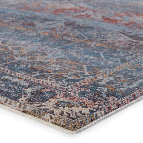 Jaipur Living Jaipur Living Thessaly Distressed Medallion Runner Rug Vintage Polyester Hallway Accent Dark Blue 2'5" X 10' RUG151357