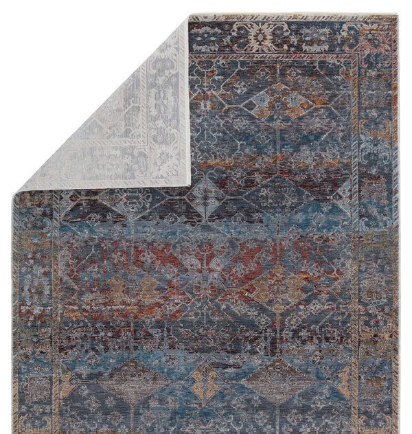 Jaipur Living Jaipur Living Thessaly Distressed Medallion Runner Rug Vintage Polyester Hallway Accent Dark Blue 2'5" X 10' RUG151357