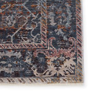 Jaipur Living Jaipur Living Thessaly Distressed Medallion Runner Rug Vintage Polyester Hallway Accent Dark Blue 2'5" X 10' RUG151357