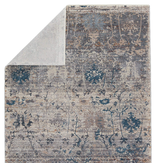 Jaipur Living Jaipur Living Ozella Distressed Floral Polyester Viscose Rug for Bohemian Rooms Gray 8' X 10' RUG151327
