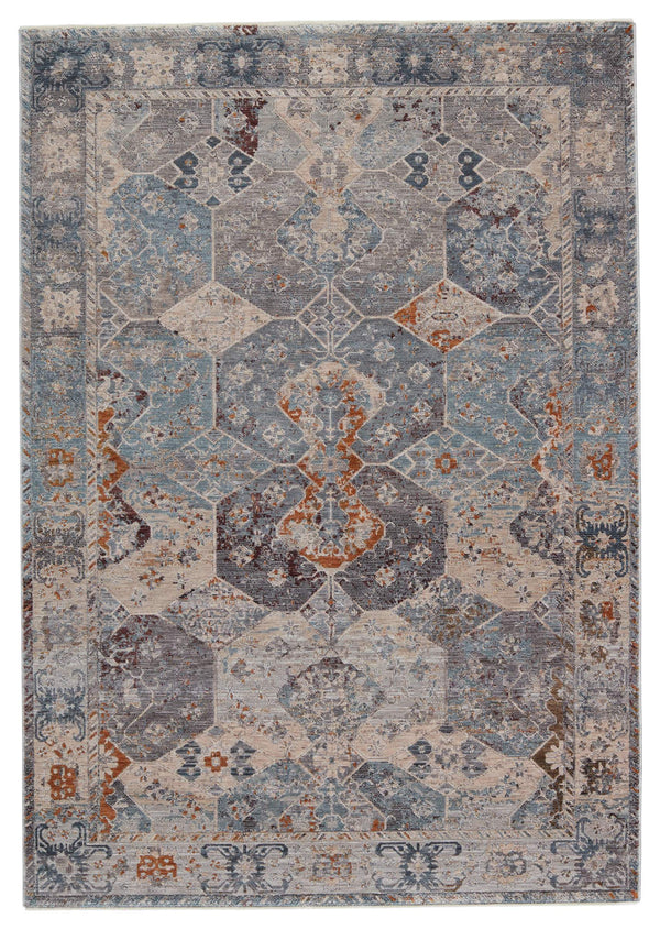 Jaipur Living Jaipur Living Thessaly Distressed Medallion Runner Rug Vintage Polyester Hallway Accent Blue 12' X 15'6" RUG152967