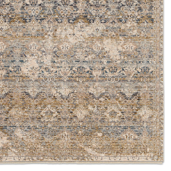 Jaipur Living Valentia Skylark Vln22 Powerloomed Machinemade 70% Polyester 30% Viscose Traditional Trellis Indoor Rug Cream, Blue 70% Polyester 30% Viscose Rug155031