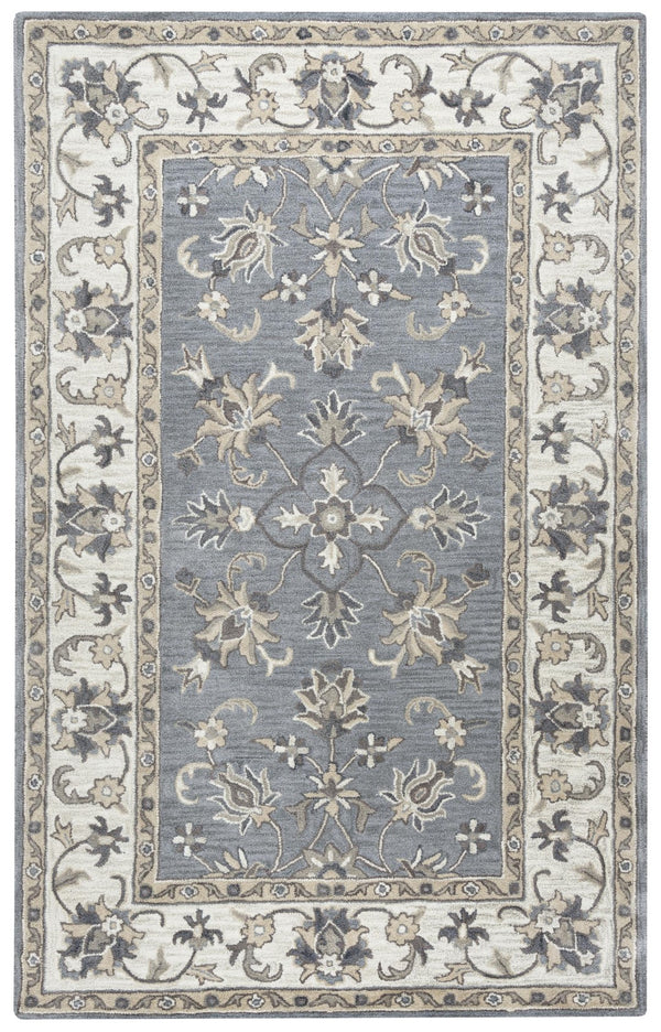 Rizzy Valintino VN9658 Hand Tufted Traditional Wool Rug Gray 9' x 12'