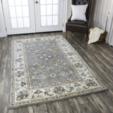 Rizzy Valintino VN9658 Hand Tufted Traditional Wool Rug Gray 9' x 12'