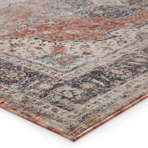 Jaipur Living Vibe by Jaipur Living Temple Medallion Runner Rug Distressed Vintage Entryway Accent Gray 3' X 8' RUG151218