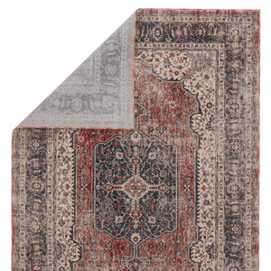 Jaipur Living Vibe by Jaipur Living Temple Medallion Runner Rug Distressed Vintage Entryway Accent Gray 3' X 8' RUG151218