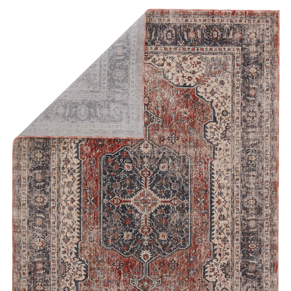 Jaipur Living Vibe by Jaipur Living Temple Medallion Runner Rug Distressed Vintage Entryway Accent Gray 3' X 8' RUG151218